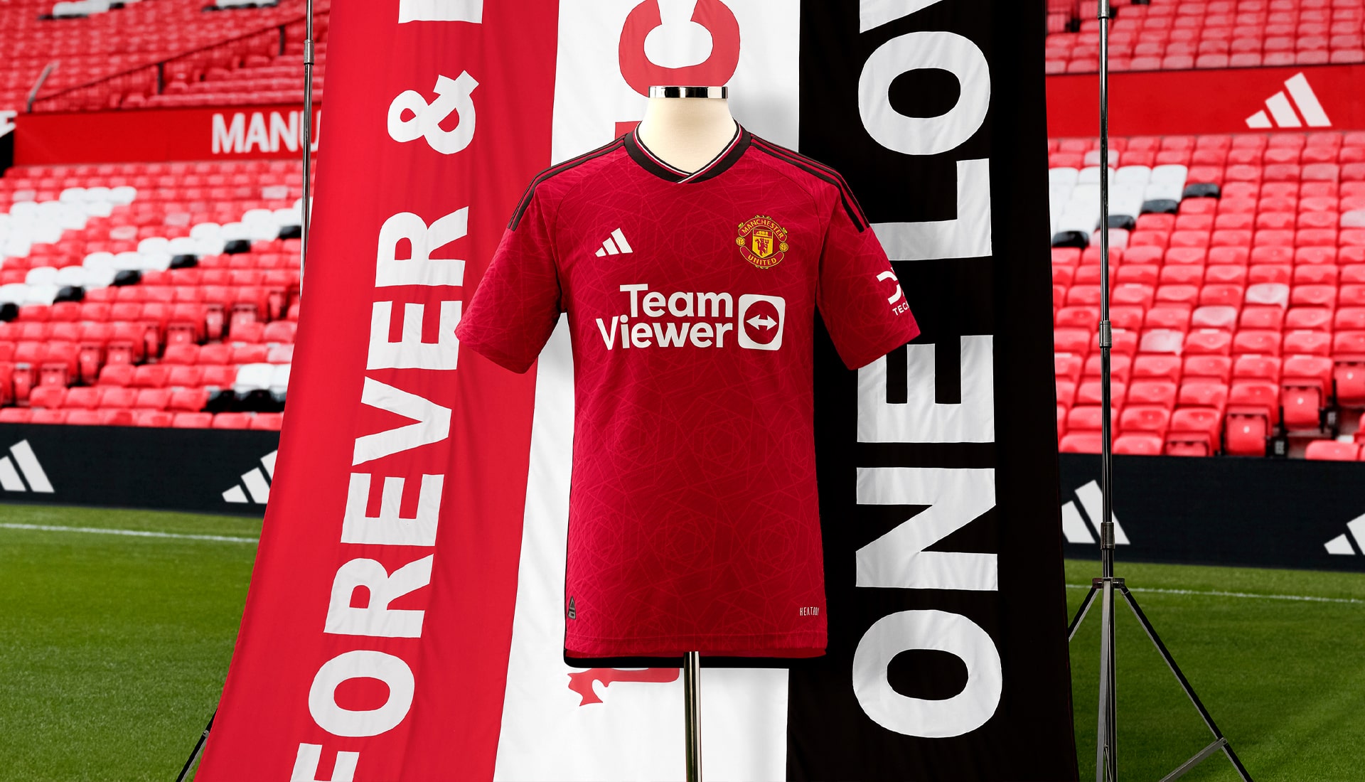 adidas Launch Manchester United 23/24 Home Shirt