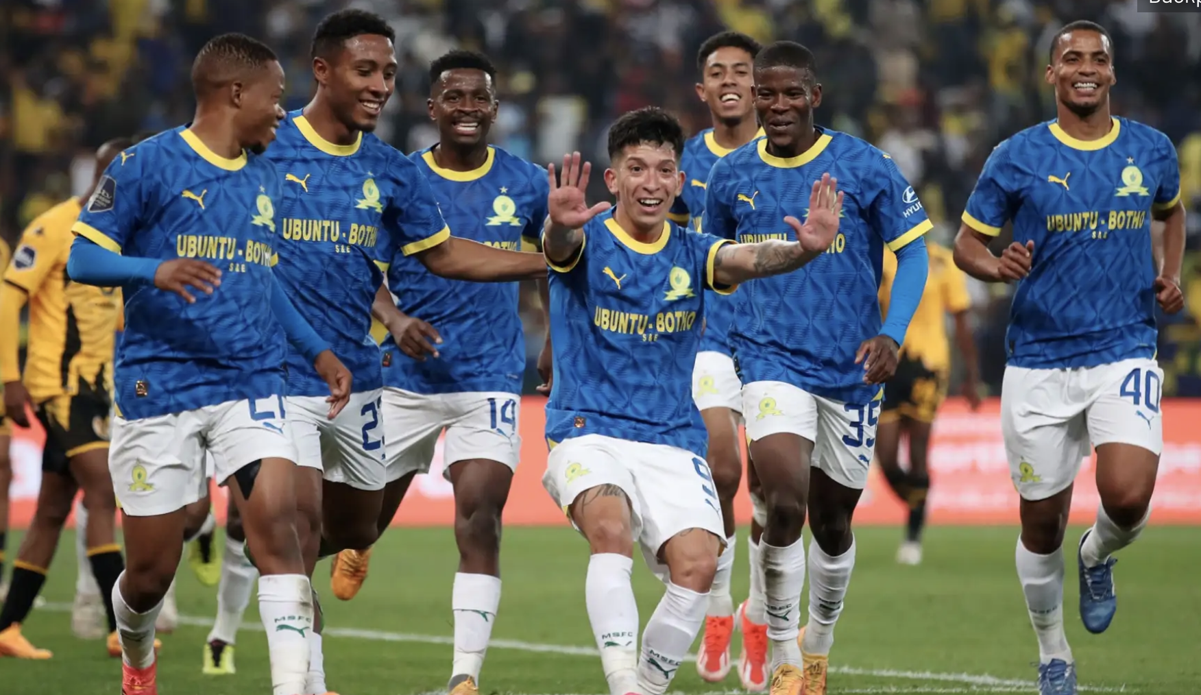 Mamlelodi Sundowns clinched their seventh consecutive DStv Premiership title by trashing Kaizer Chiefs 5-1 